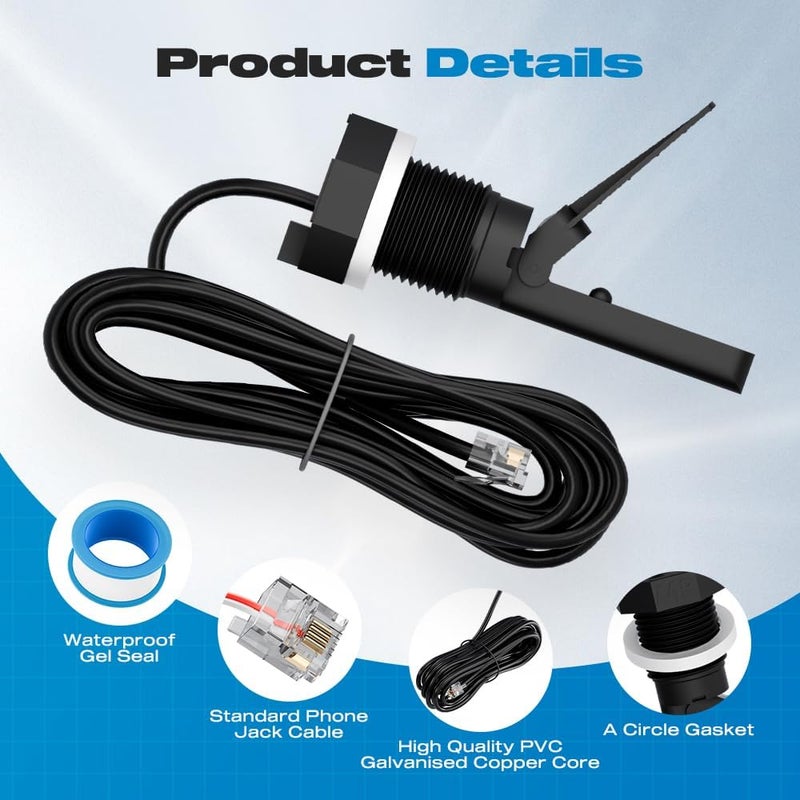 Malictele Store Flow Switch, GLX-FLO-RP for Hayward Goldline Aquarite Salt System Pool Flow Sensor Suitable Hayward Salt Cell and Chlorine Generator with 15ft Cable Pool Flow Switch - Image 3